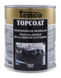 Tenco Topcoat Zwart - 1 liter - Lak voor boven de waterlijn op boten, schoeiingen etc.