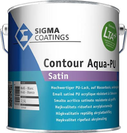SIGMA Contour Aqua PU Satin - WIT -  1 liter