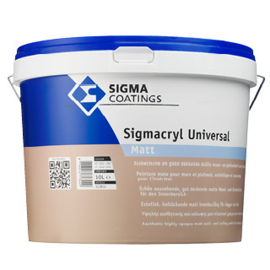 Sigmacryl Universal Matt - wit - 2,5 liter