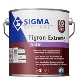 Sigma Tigron Extreme Satin - Kras en slijtvast - RAL 7021 Zwart Grijs- 2,5 liter - is vergelijkbaar met Sigma S2U Satin