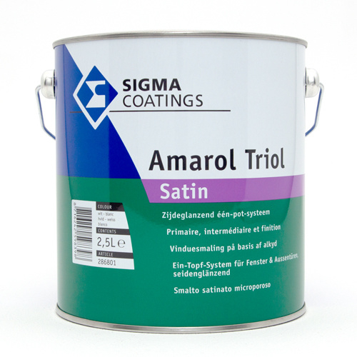 Sigma SCHAKELVERF Amarol Triol Satin WIT - 1  liter