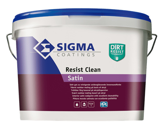 Sigma Resist Clean Satin - off RAL 9010 - 10 liter | Professionele latex | VERFPLANEET