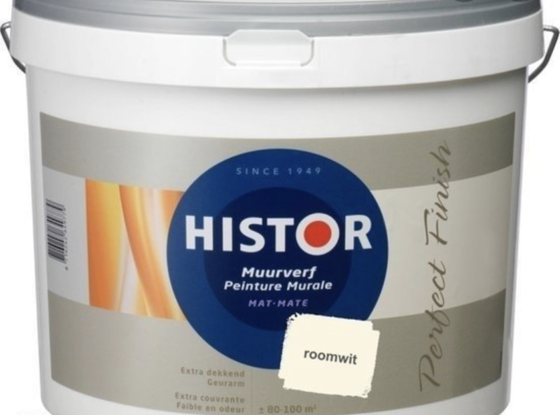 Histor muurverf - Wit lichte kleur- 10 liter | Professionele latex | VERFPLANEET