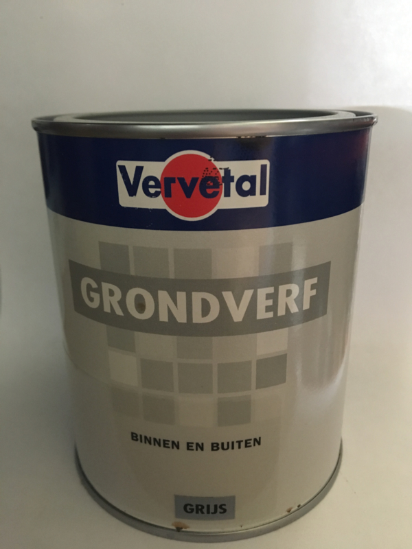 Grondverf Binnen en Buiten Grijs 12 maal 0,75 liter Grondverf