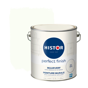 pakket Volg ons Pest Histor Perfect Finish Muurverf Mat - RAL 9010 - 2,5 liter | Histor Perfect  Finish Muurverf | VERFPLANEET