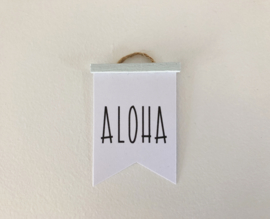 Wanddecoratie | Poster Flag  | mint | Aloha