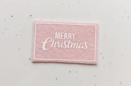 Kerstmis | deurmat | roze | wit merry christmas
