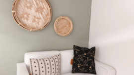 Woonkamer | rotan dienblad | klein | +/- 3,5 cm