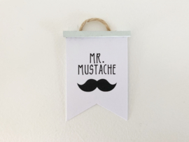 Wanddecoratie | Poster Flag  | mint | Mr. Mustache