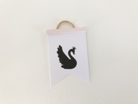 Wanddecoratie | Poster Flag  | Roze | Swan