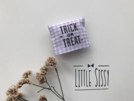 Halloween | kussentje | lila ruit | trick or treat