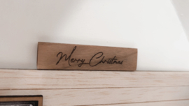 Kersthuisje | Merry Christmas sign | cherrywood