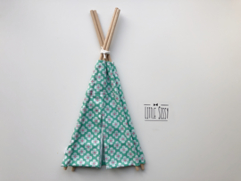 1:6 | Mini-Tipi 32 cm | Bloem mint wit