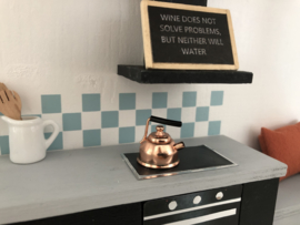 Kitchen | copper kettle + black handle | 2 cm