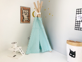 Mini-Tipi 18cm | mint met dots