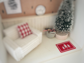 Feestdagen | Kerst | deurmat | rood |  3 trees