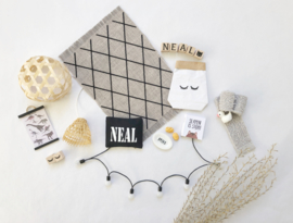 Textiles | Namepillow | personalised | black + white | Type Neal