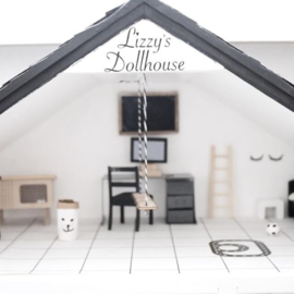 Dollhouse Naamsticker | 1:12 & 1:16 | keuze uit 5 lettertypes.