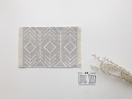 Rug | Bohemian style | sand-white | L