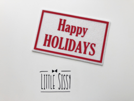 Sale | 1:6 | deurmat | happy holidays | wit met rood