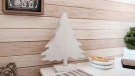 Kersthuisje | wit | kerstboom standaard