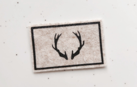 Kerstmis | deurmat | beige | zwart gewei