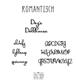 Dollhouse Naamsticker | 1:12 & 1:16 | keuze uit 5 lettertypes.