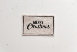 Kerstmis | deurmat | beige | zwart merry christmas