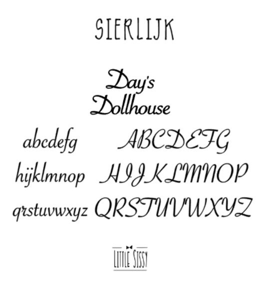 Beste Dollhouse Naamsticker | keuze uit 5 lettertypes. | Dollhouse YL-74