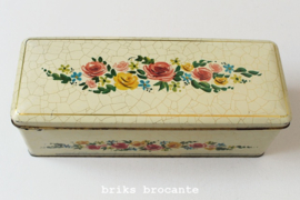 blik Verkade - bloemen-craquelé