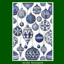 kaart Delftsblauw - kerstballen