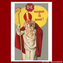 kaart Sinterklaas reclame D.E.