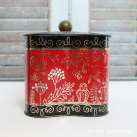 blikje rood met zwart - golvend