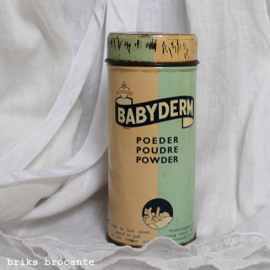 oud blikje Babyderm poeder