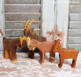 set houten geiten & steenbok