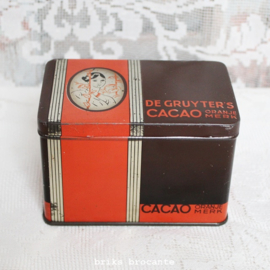 blikje De Gruyter's cacao oranjemerk