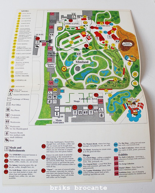 gids met plattegrond Legoland 1985