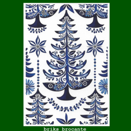 kaart Delftsblauw - kerstboom