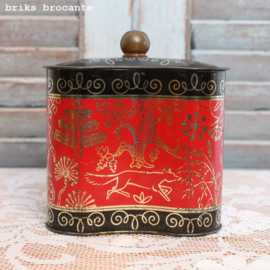 blikje rood met zwart - golvend