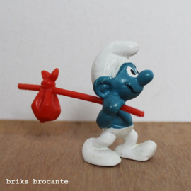 smurf met knapzak