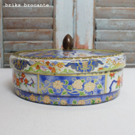 blik / koektrommel Albert Heijn - royal blue