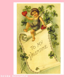 kaart to my Valentine - klavertjes