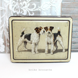blik / koektrommel fox terriers