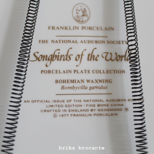 wandbord Franklin Porcelain - pestvogel