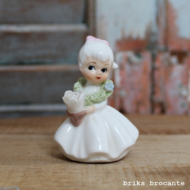 miniatuur bloemenmeisje - roze bloem