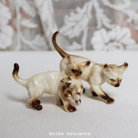 set beeldjes Siamese kat (2-delig)