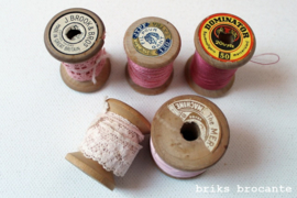 set vintage fournituren - roze