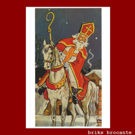kaart Sinterklaas op zijn paard