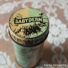oud blikje Babyderm poeder