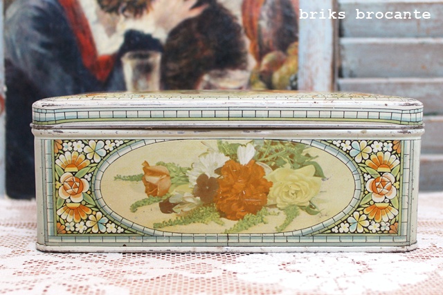 blik bloemen met mozaïek